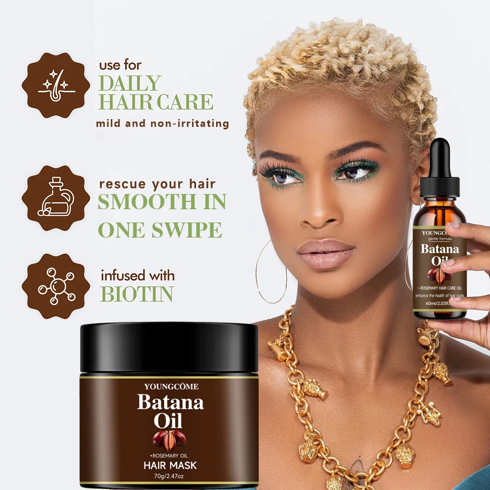 Natural 100% Pure Batana Oil For Hair Growth Batana Oil Butter Hair Mask Serum Smoothing Scalp Treatment Hair Care 2025 New