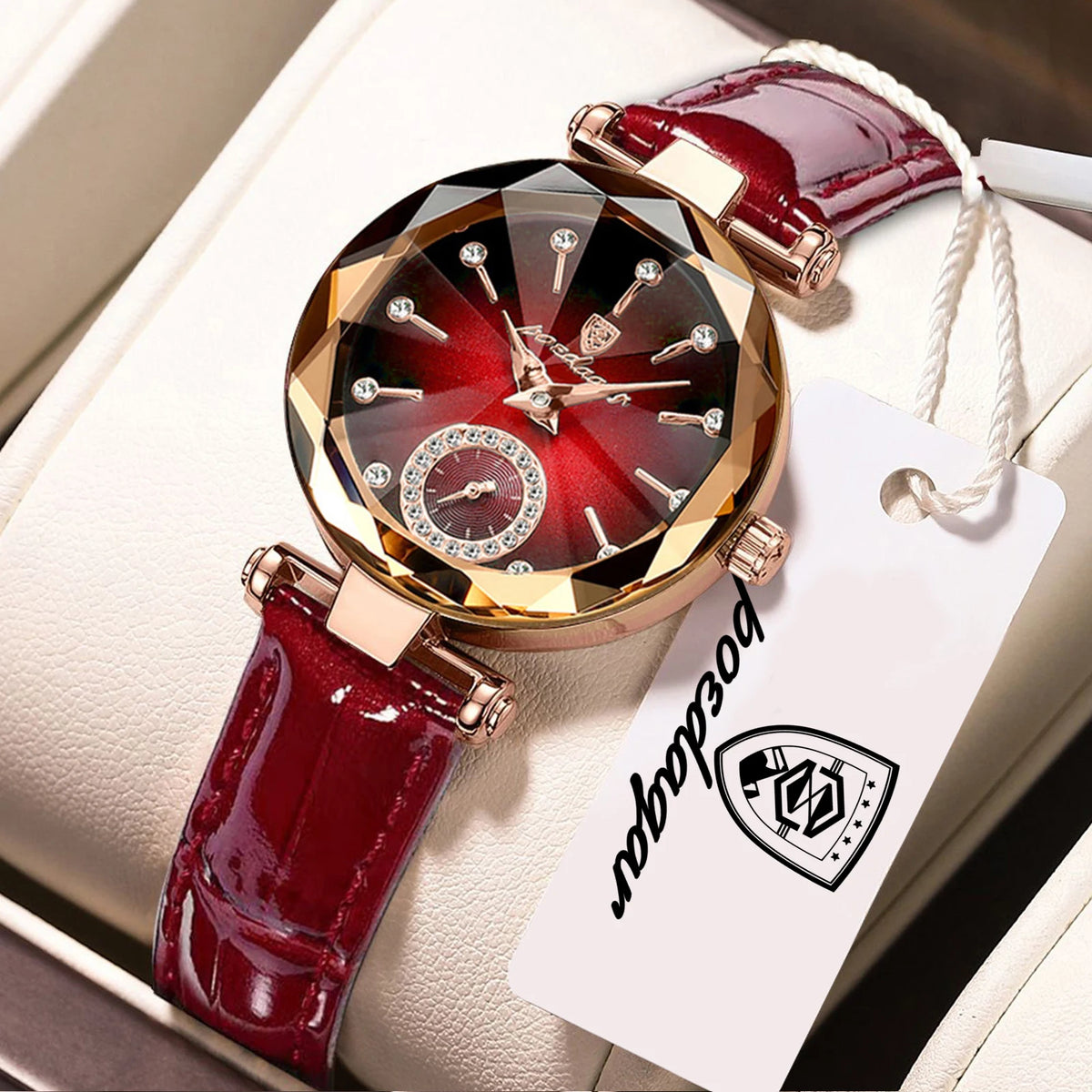 POEDAGAR Original Brand Ladies Wristwatch Waterproof Leather Elegant Woman's Watch Fashion Quartz Watches For Women Reloj Hombre