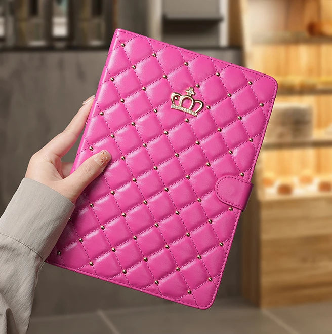 Luxury Crown Bling Diamond Case for iPad 10.2 7th 8th 9th 10th 10.9 Air 4 Air 5 PU Leather Cover iPad 9.7 2017 2018 5th 6th Case