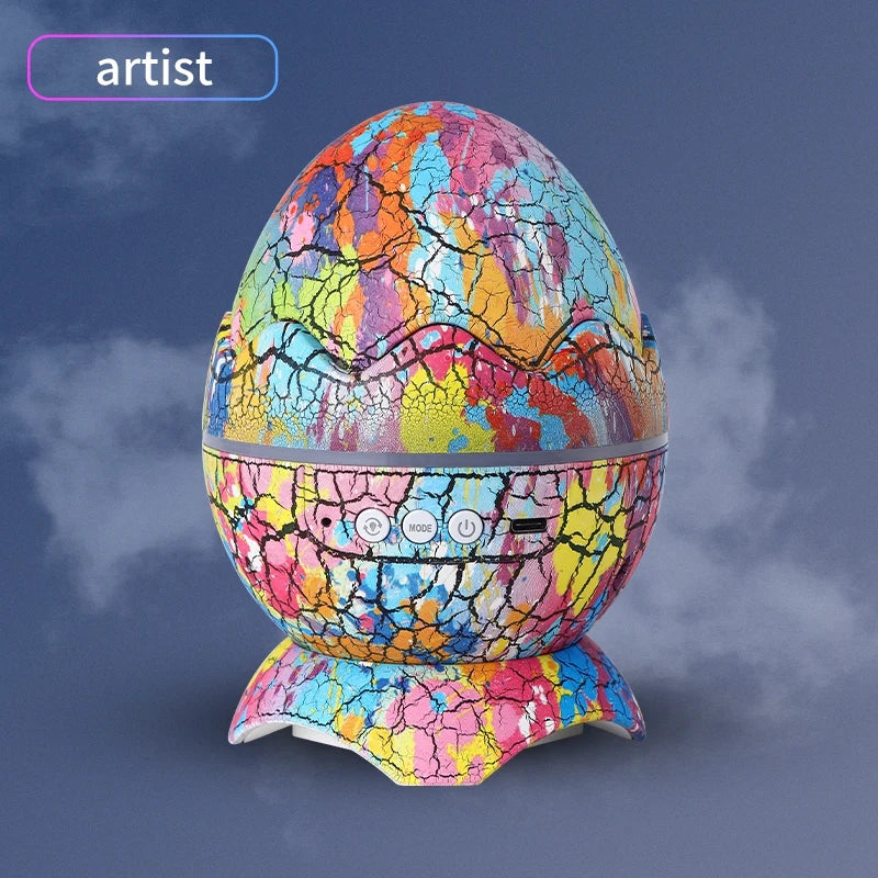 New Dinosaur Egg Galaxy Projector Space Buddy Star Projector Night Light for Kids Bedroom Astronaut Projector with Bluetooth