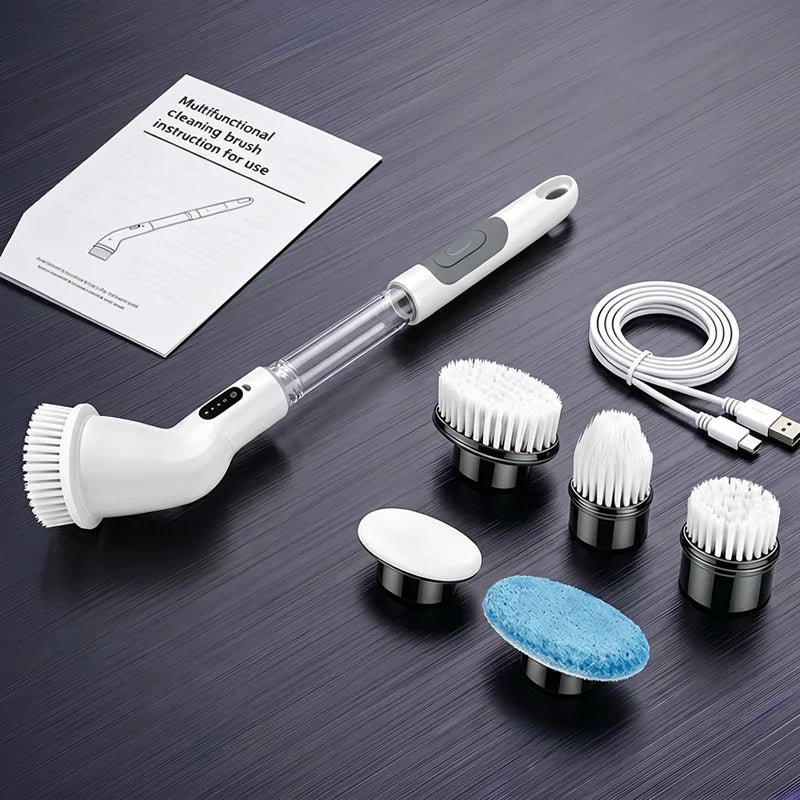 Multipurpose Cleaning Brush  Kitchen Gadgets Hair Brushes Bathroom Broom Toilet Mops Electric Household Cordless Spin Scrubber