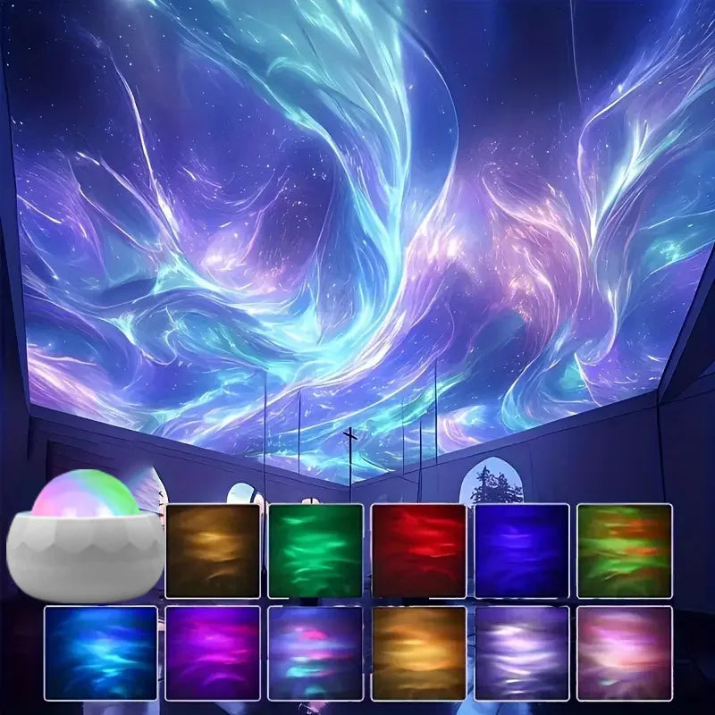 LED Galaxy Sky Projector Light Colorful Galaxy Projector Bedroom Night Light Kids Room Decoration Christmas Party Decoration USB