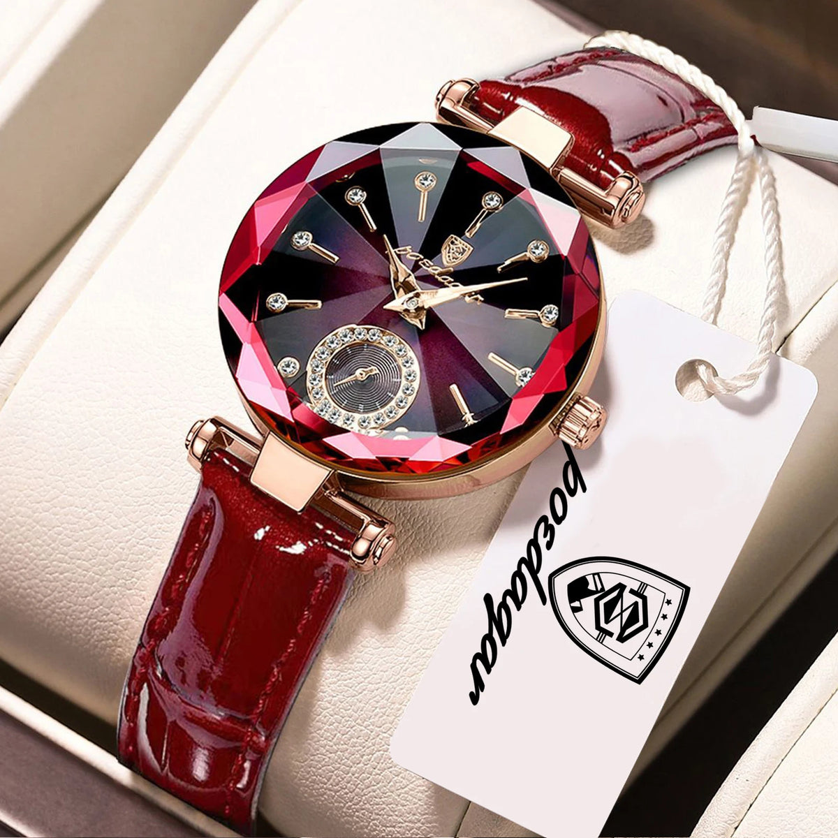 POEDAGAR Original Brand Ladies Wristwatch Waterproof Leather Elegant Woman's Watch Fashion Quartz Watches For Women Reloj Hombre