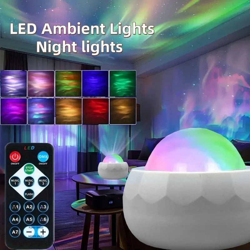 LED Galaxy Sky Projector Light Colorful Galaxy Projector Bedroom Night Light Kids Room Decoration Christmas Party Decoration USB