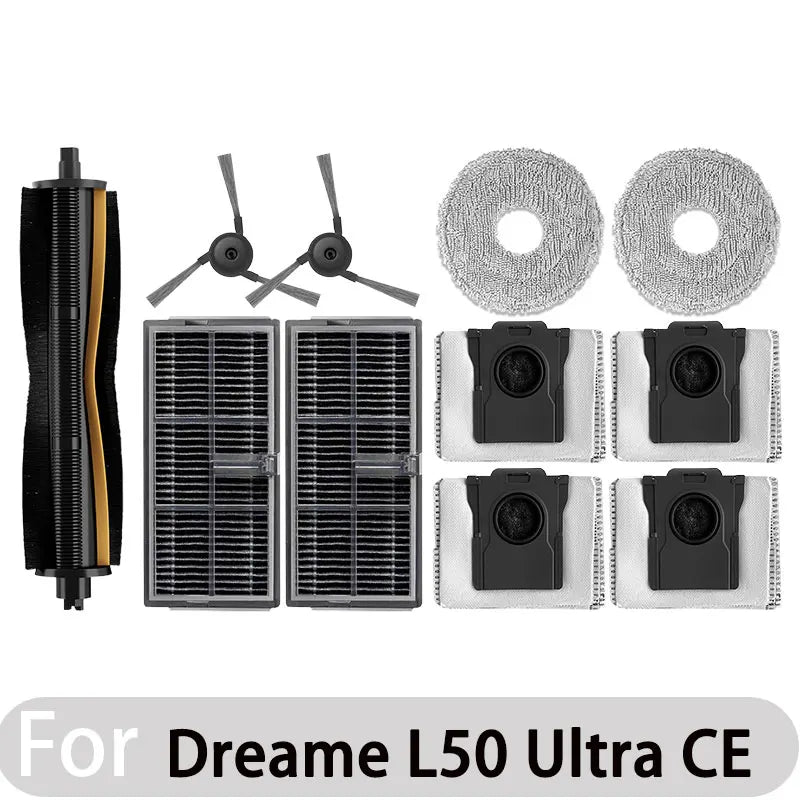 Dreame L50 Ultra CE Robot Vacuum Accessories Main Side Brush Mop Cloth HEPA Filter Dust Bag Spare Parts