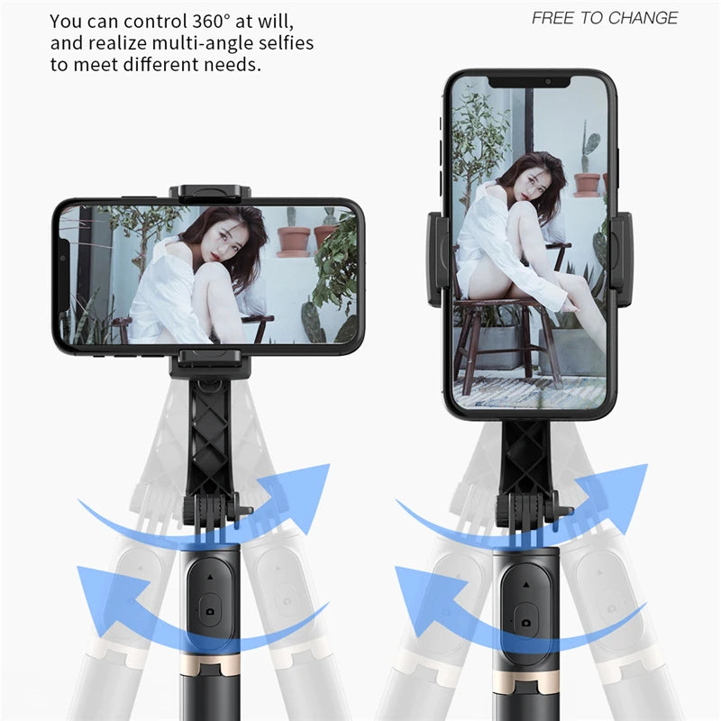 FGCLSY 2024 AI Video Stabilizer Bluetooth Selfie Stick Tripod Gimbal Stabilizer for Smartphone Live Vertical Shooting Bracket