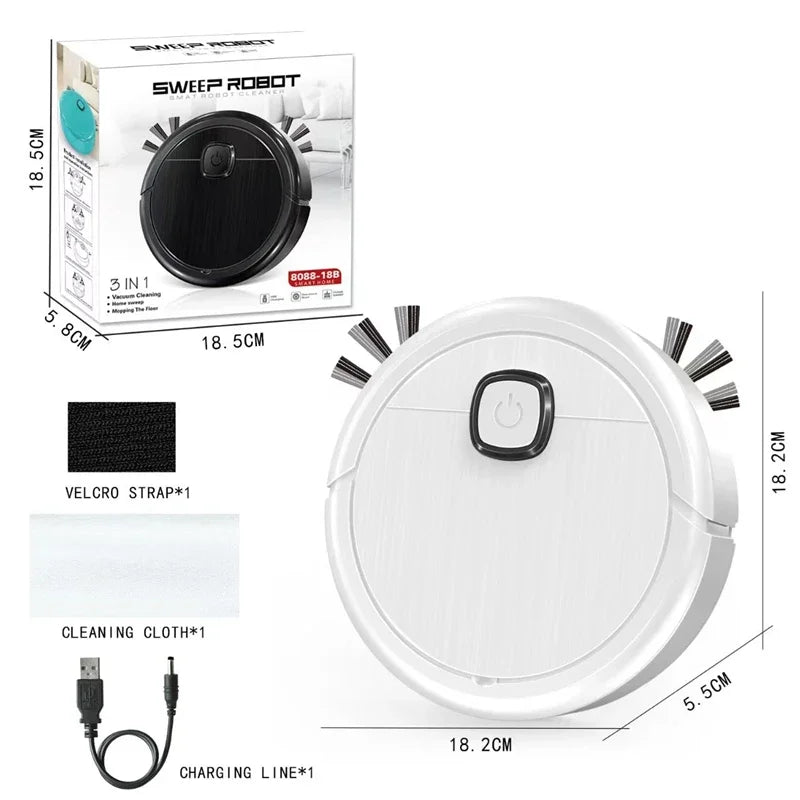 Lenovo Smart Sweeping Robot Vacuum Mop 3-in-1 4000pa Strong Suction Washable Mop For Pet Hair Hard Floor Ideal Home Kitchen Room