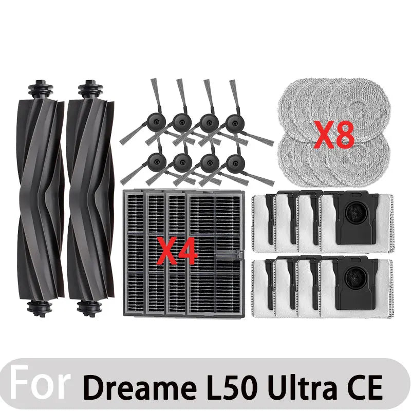 Dreame L50 Ultra CE Robot Vacuum Accessories Main Side Brush Mop Cloth HEPA Filter Dust Bag Spare Parts