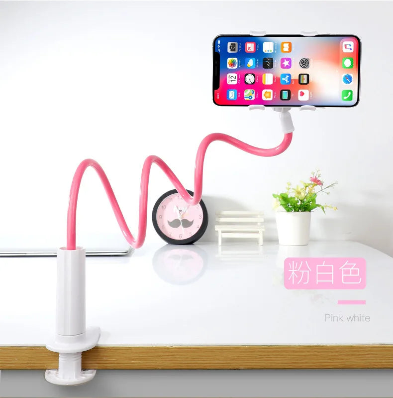Lazy Bedside Desktop Phone Holder Bed Bracket Flexible Long Arm Gooseneck Lazy Person Bracket With Handle Overhead Live Bracket