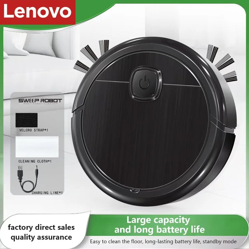 Lenovo Smart Sweeping Robot Vacuum Mop 3-in-1 4000pa Strong Suction Washable Mop For Pet Hair Hard Floor Ideal Home Kitchen Room