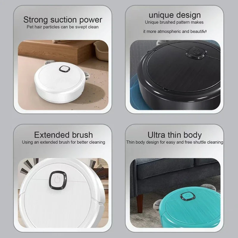 Lenovo Smart Sweeping Robot Vacuum Mop 3-in-1 4000pa Strong Suction Washable Mop For Pet Hair Hard Floor Ideal Home Kitchen Room